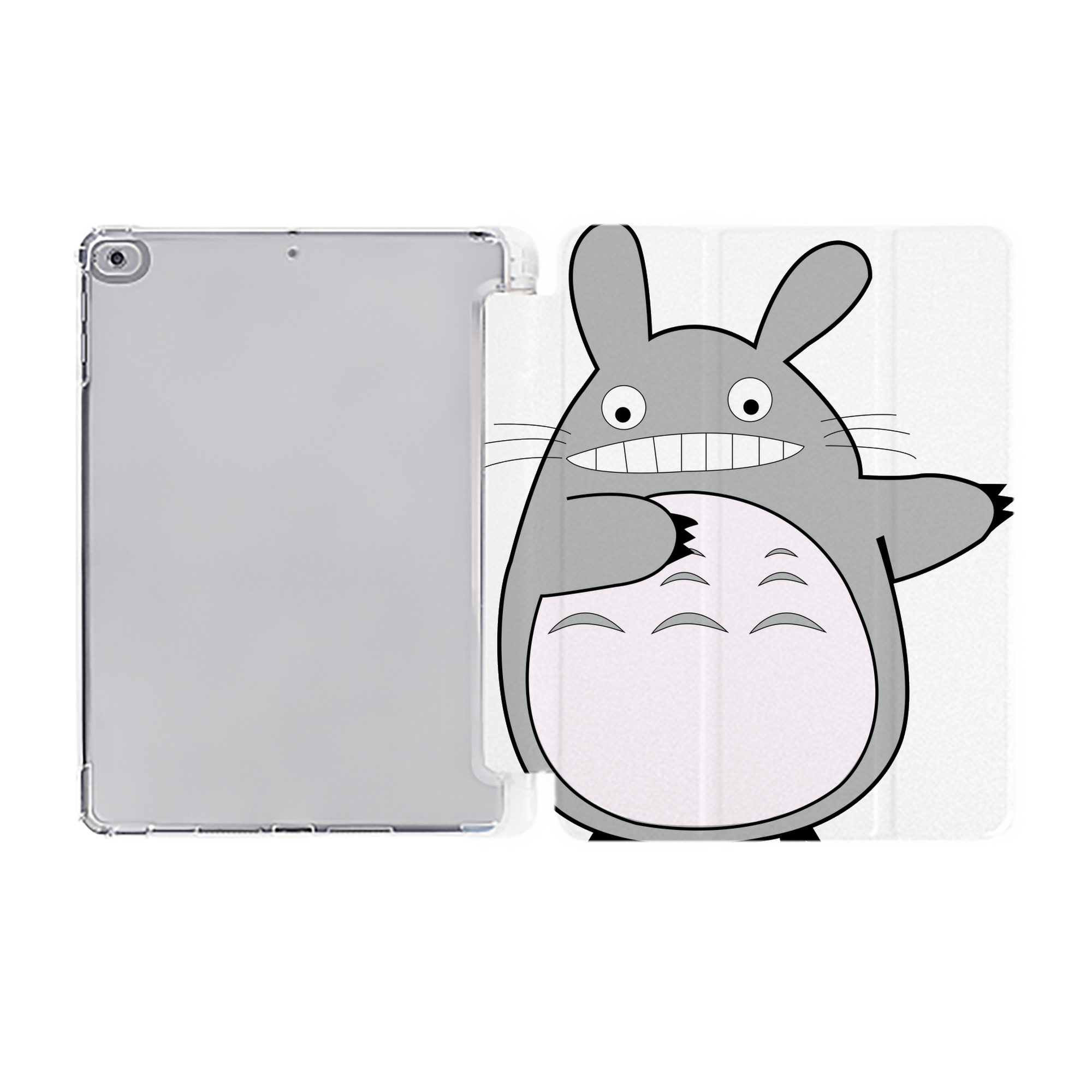 （画像用） となりのトトロ 草壁メイ 草壁サツキ My Neighbor Totoro Satsuki Kusakabe Mei Kusakabe IPad ケース ペン収納付き 三つ折りスタンド PUレザー×シリコン 対応機種9.5/10.5/10.9インチ